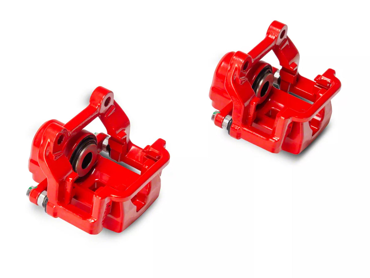 C&L Performance Series Rear Brake Calipers; Red (09-20 Challenger w/ Dual Piston Front Calipers)