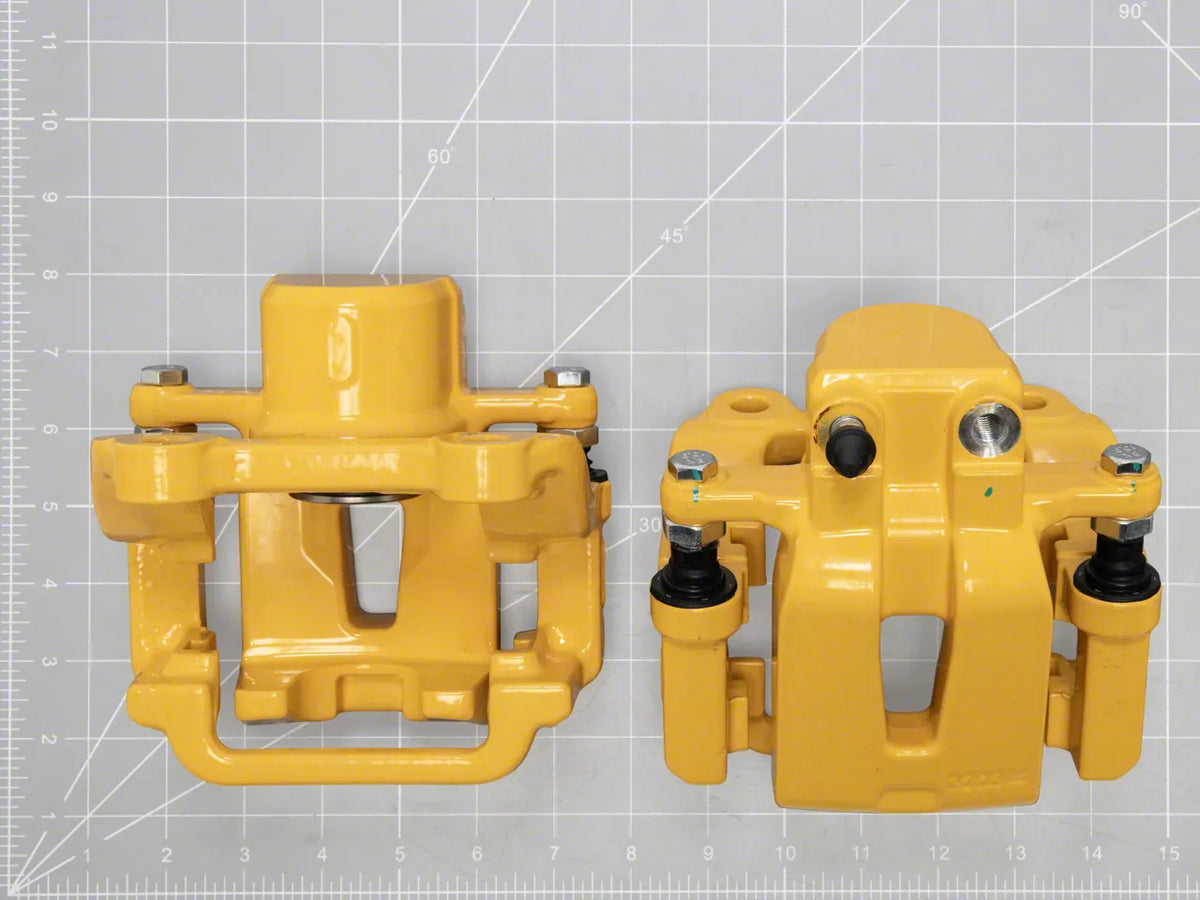 C&L Performance Series Rear Brake Calipers; Yellow (09-20 Challenger w/ Dual Piston Front Calipers)