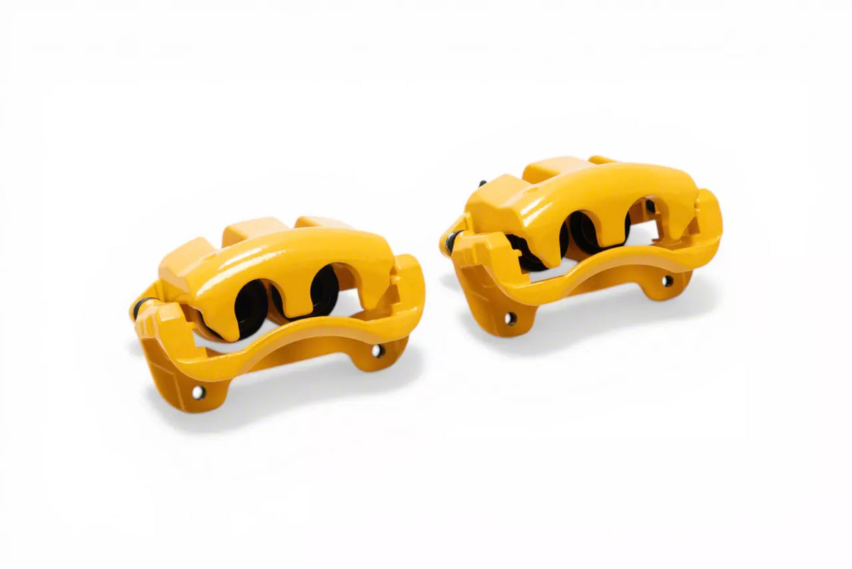 C&L Performance Series Front Brake Calipers; Yellow (05-10 Mustang GT; 11-14 Mustang V6)