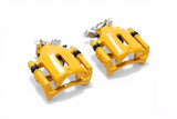 C&L Performance Series Rear Brake Calipers; Yellow (05-14 Mustang)