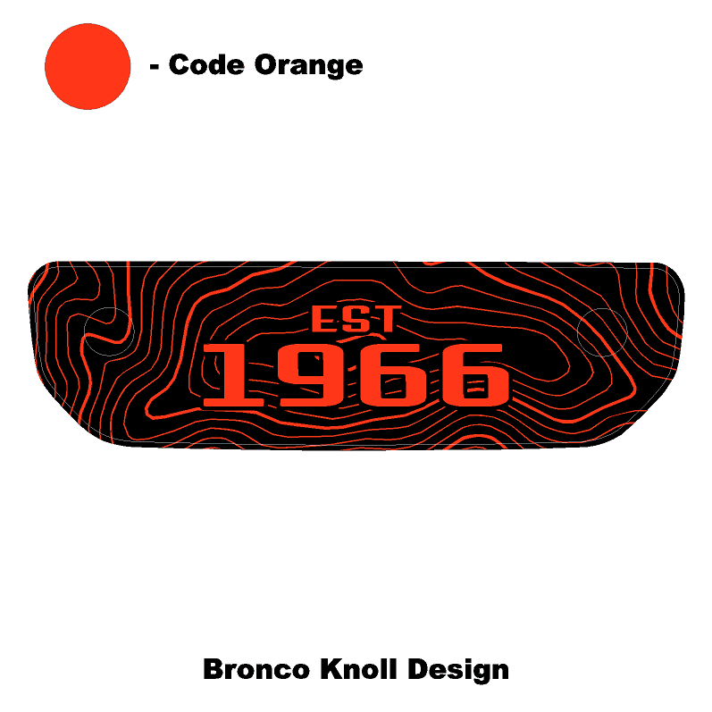 1966 Topographic Shifter Plate (Printed Series + Acrylic) - 2021+ Bronco