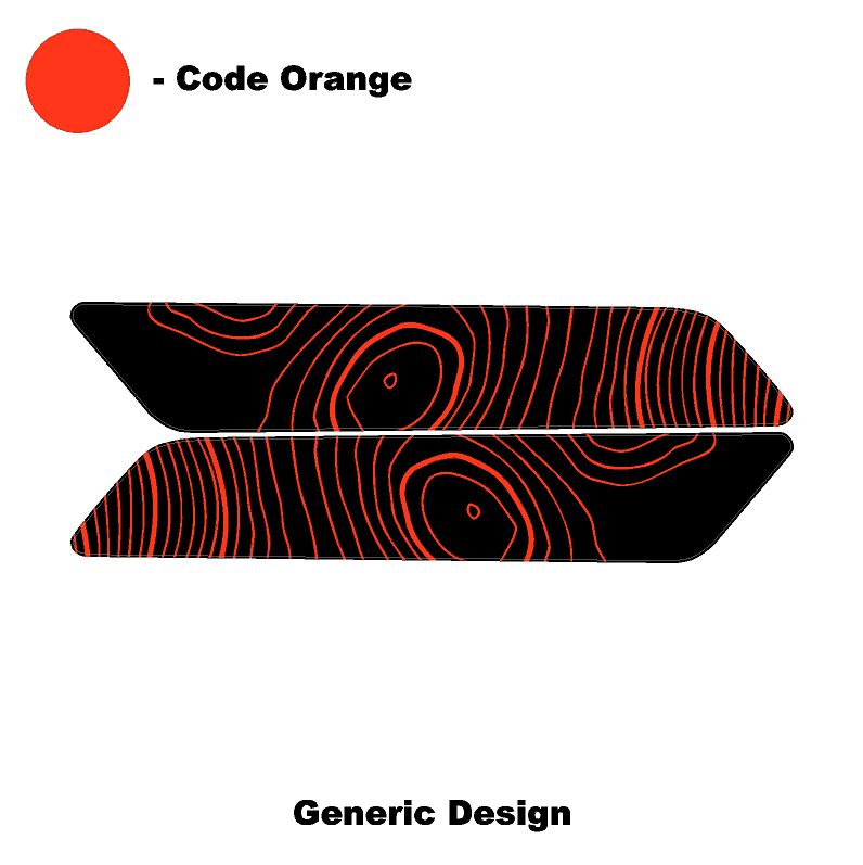 Topo Interior Rear Door Grab Handle Overlay Kit (Printed Series) - 2021+ Bronco 4 Door