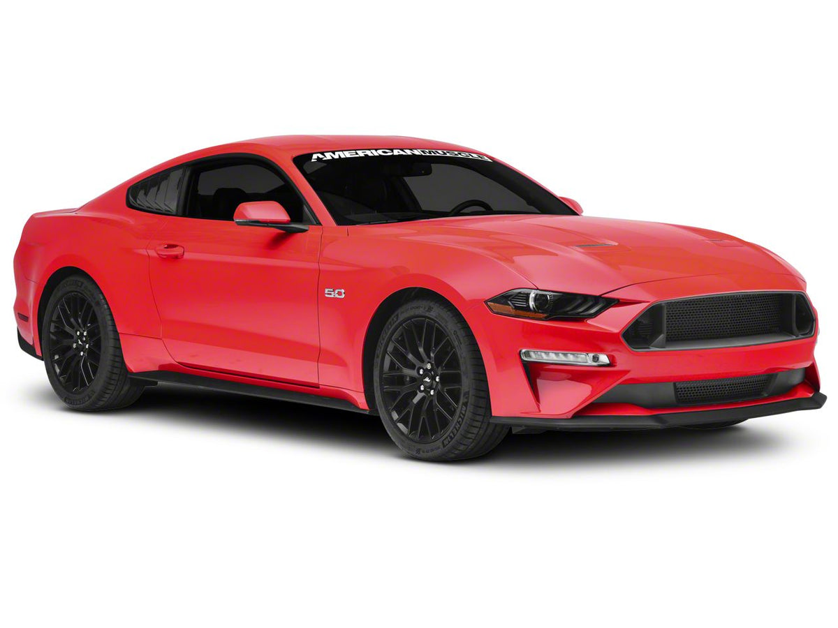 SpeedForm MP Concepts Rear & SpeedForm Quarter Window Louvers; Gloss Black (15-23 Mustang Fastback)