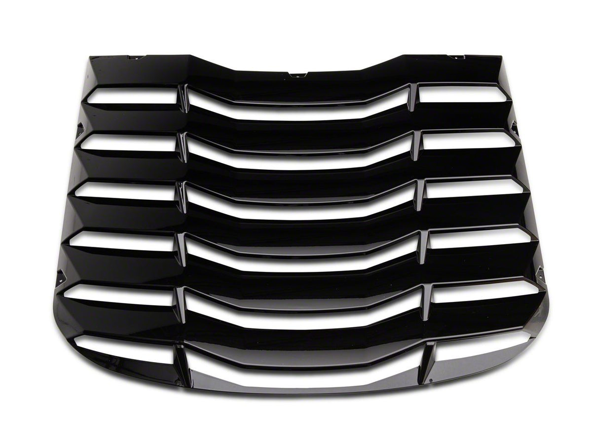 SpeedForm MP Concepts Rear & SpeedForm Quarter Window Louvers; Gloss Black (15-23 Mustang Fastback)