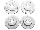 C&L Super Sport Cross-Drilled and Slotted Rotors; Front and Rear (05-10 Mustang GT; 11-14 Mustang V6)