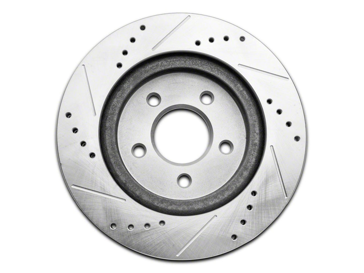 C&L Super Sport Cross-Drilled and Slotted Rotors; Front and Rear (05-10 Mustang GT; 11-14 Mustang V6)