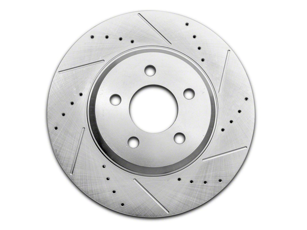 C&L Super Sport Cross-Drilled and Slotted Rotors; Front and Rear (05-10 Mustang GT; 11-14 Mustang V6)