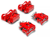C&L Performance Series Front and Rear Brake Calipers; Red (05-10 Mustang GT; 11-14 Mustang V6)