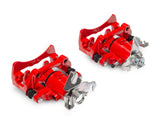 C&L Performance Series Front and Rear Brake Calipers; Red (05-10 Mustang GT; 11-14 Mustang V6)