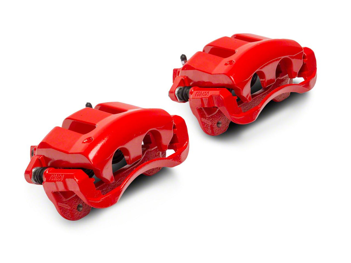 C&L Performance Series Front and Rear Brake Calipers; Red (05-10 Mustang GT; 11-14 Mustang V6)