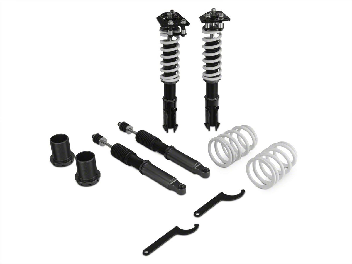SR Performance V2 Height and Damping Adjustable Coil-Over Kit with Polyurethane Rear Spring Isolators (79-93 Mustang)