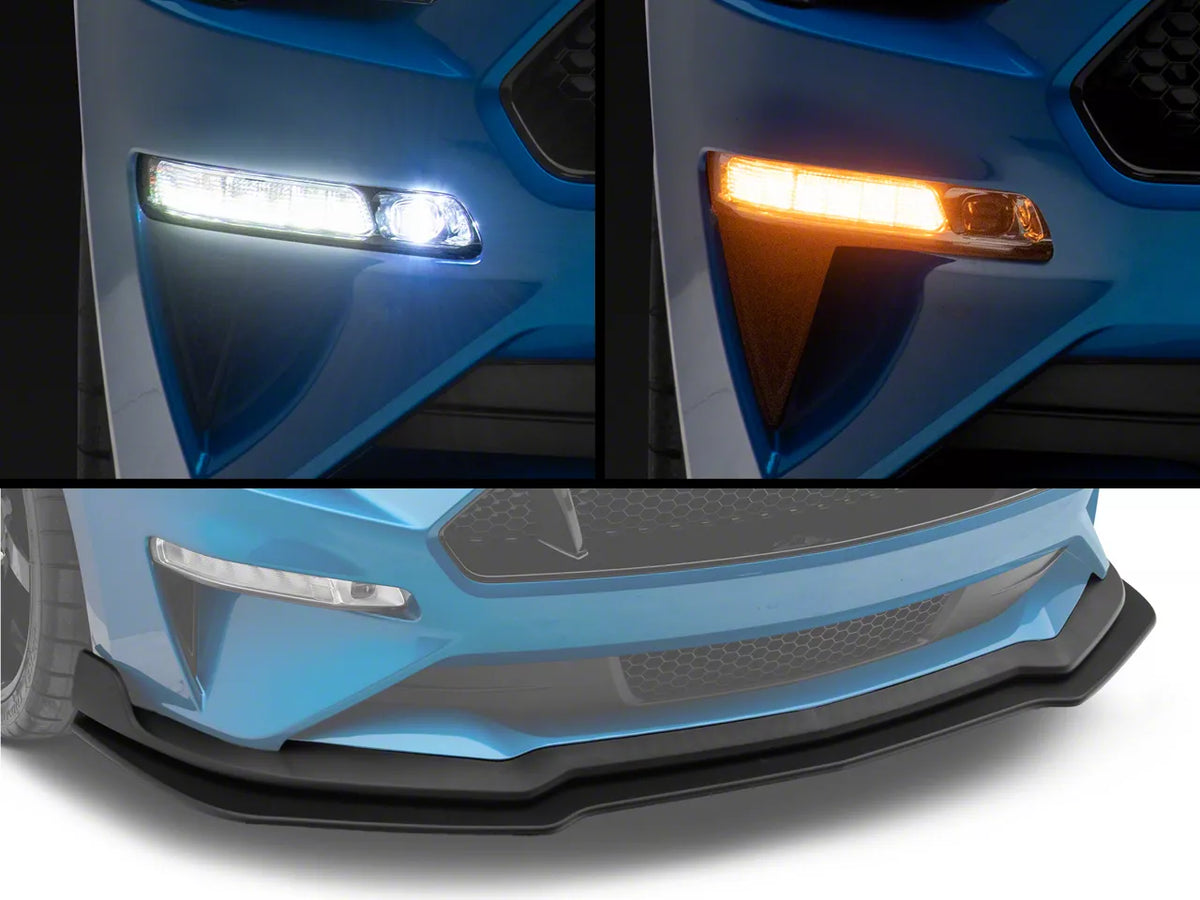 MP Concepts LED Fog Lights with Sequential Turn Signals and MP Concepts Chin Spoiler (18-23 Mustang GT w/o Performance Pack, EcoBoost w/o Performance Pack)