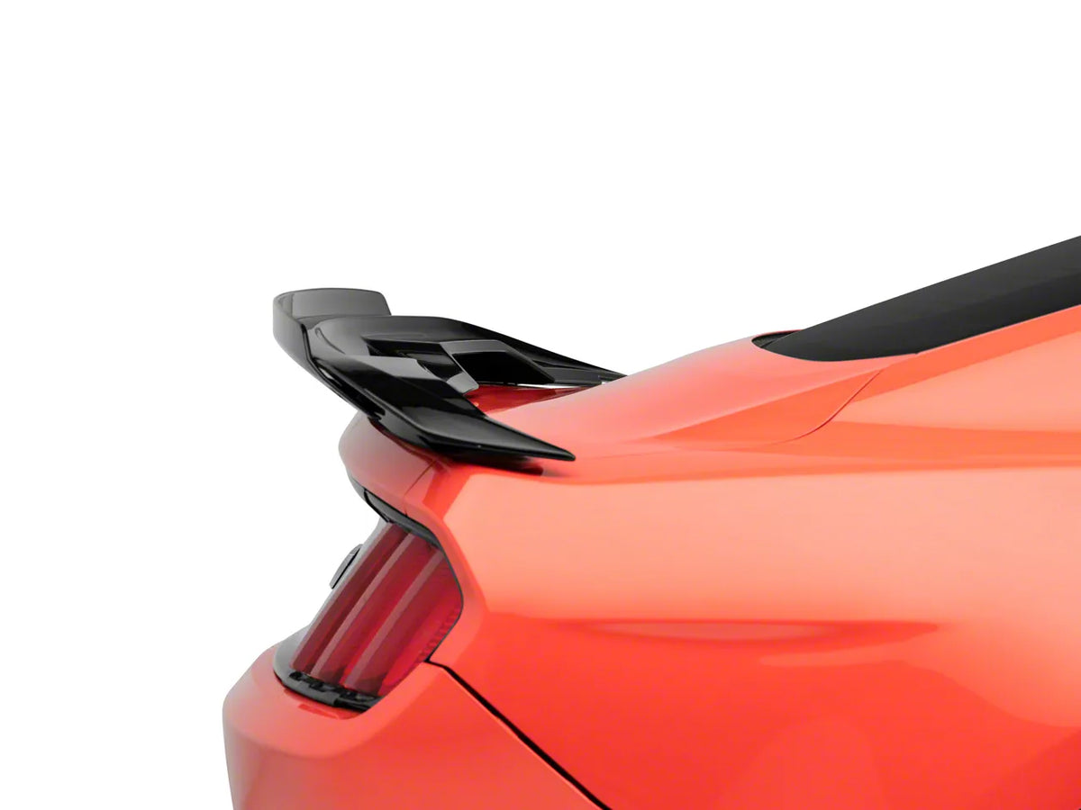 MP Concepts GT500-Style Rear Spoiler with Wicker Bill and Rear Window Louvers; Gloss Black (15-23 Mustang Fastback)