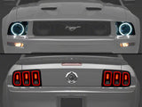 Raxiom Axial Series CCFL Halo Projector Headlights and Gen5 Tail Lights; Black Housing; Smoked Lens (05-09 Mustang w/ Factory Halogen Headlights, Excluding GT500)