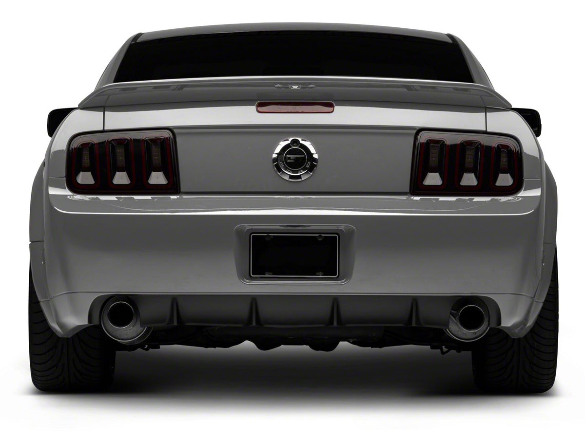 Raxiom Axial Series CCFL Halo Projector Headlights and Gen5 Tail Lights; Black Housing; Smoked Lens (05-09 Mustang w/ Factory Halogen Headlights, Excluding GT500)