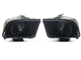 Raxiom Axial Series CCFL Halo Projector Headlights and Gen5 Tail Lights; Black Housing; Smoked Lens (05-09 Mustang w/ Factory Halogen Headlights, Excluding GT500)