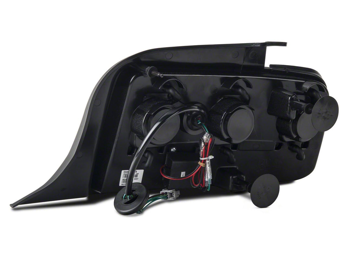 Raxiom Axial Series CCFL Halo Projector Headlights and Gen5 Tail Lights; Black Housing; Smoked Lens (05-09 Mustang w/ Factory Halogen Headlights, Excluding GT500)