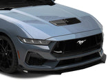 SpeedForm 3-Piece Chin Spoiler with Dark Horse Style Rear Spoiler; Gloss Black (24-26 Mustang Fastback w/o Performance Pack)