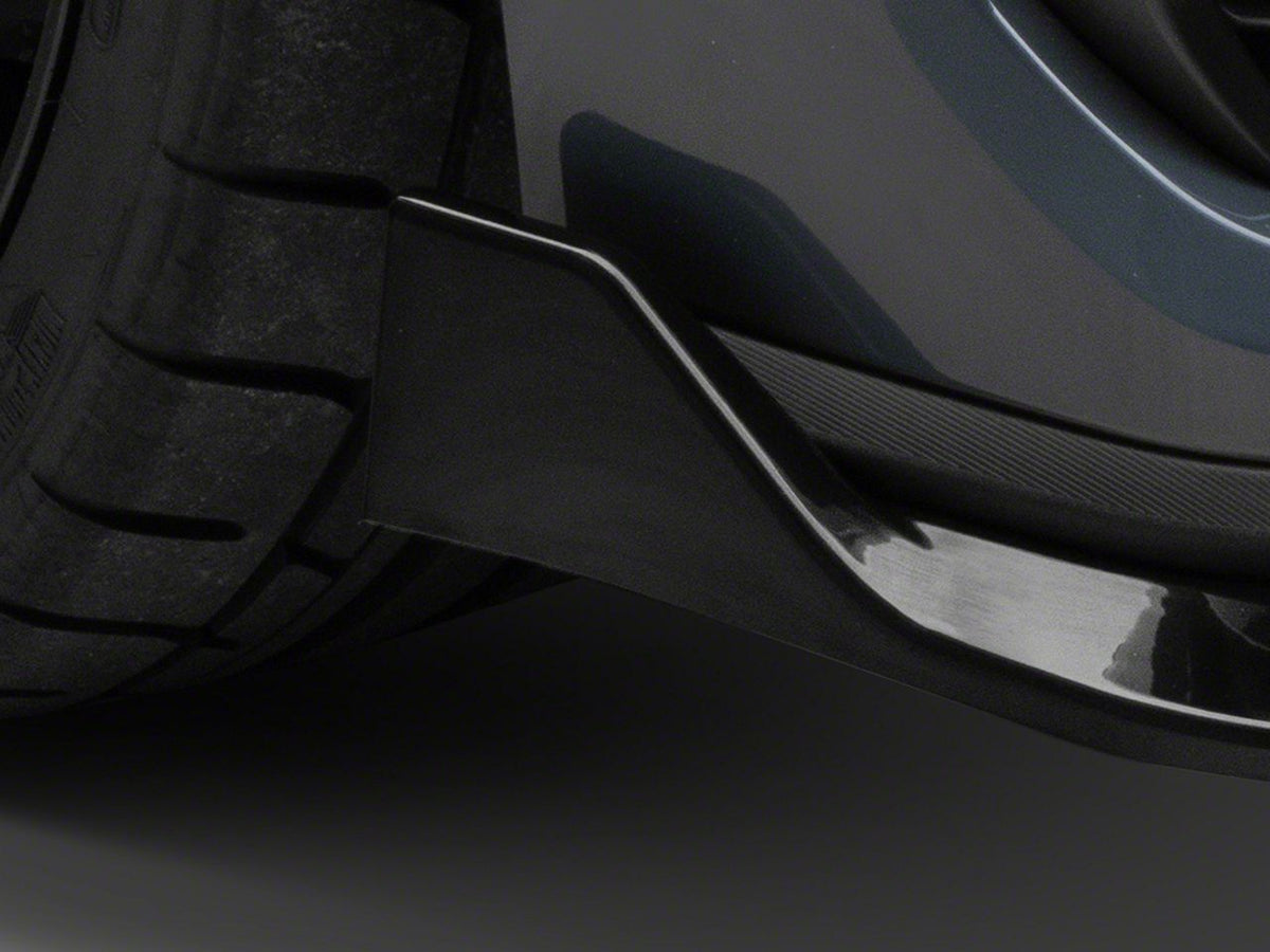 SpeedForm 3-Piece Chin Spoiler with Dark Horse Style Rear Spoiler; Gloss Black (24-26 Mustang Fastback w/o Performance Pack)