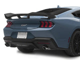 SpeedForm 3-Piece Chin Spoiler with Dark Horse Style Rear Spoiler; Gloss Black (24-26 Mustang Fastback w/o Performance Pack)
