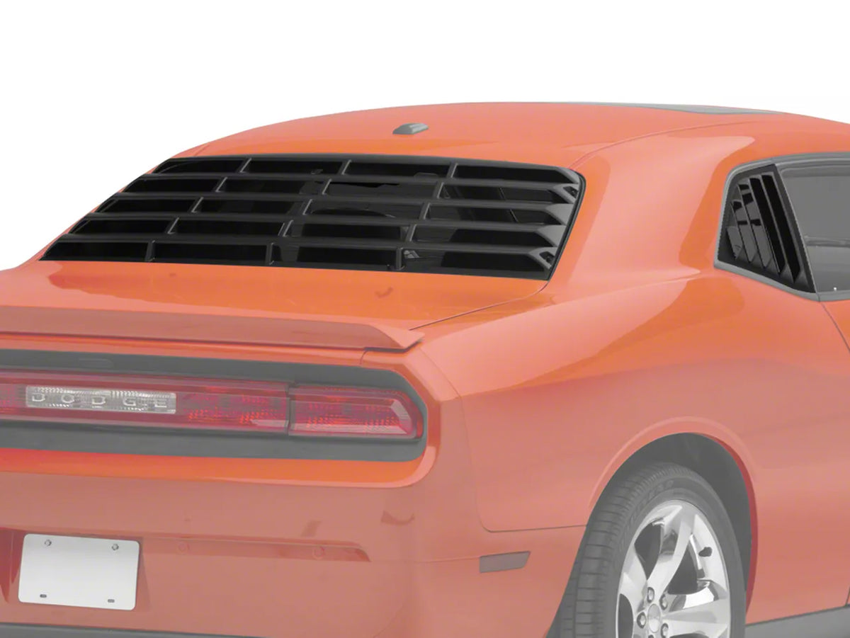 MP Concepts Quarter and Rear Window Louvers; Matte Black (08-23 Challenger)