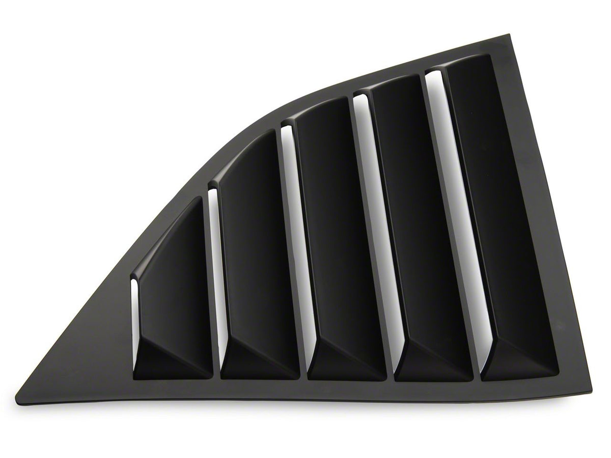 MP Concepts Quarter and Rear Window Louvers; Matte Black (08-23 Challenger)