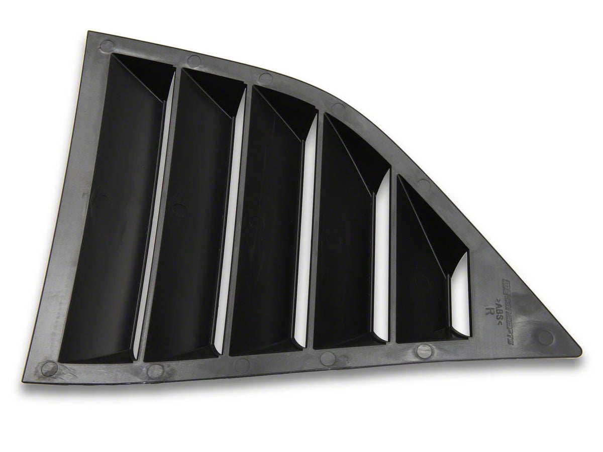 MP Concepts Quarter and Rear Window Louvers; Matte Black (08-23 Challenger)