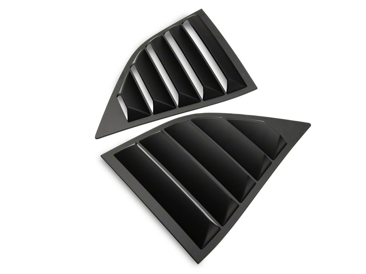 MP Concepts Quarter and Rear Window Louvers; Matte Black (08-23 Challenger)