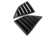 MP Concepts Quarter and Rear Window Louvers; Matte Black (08-23 Challenger)