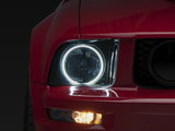 Raxiom Axial Series CCFL Halo Projector Headlights and LED Halo Fog Lights; Smoked (05-09 Mustang w/ Factory Halogen Headlights, Excluding GT500)