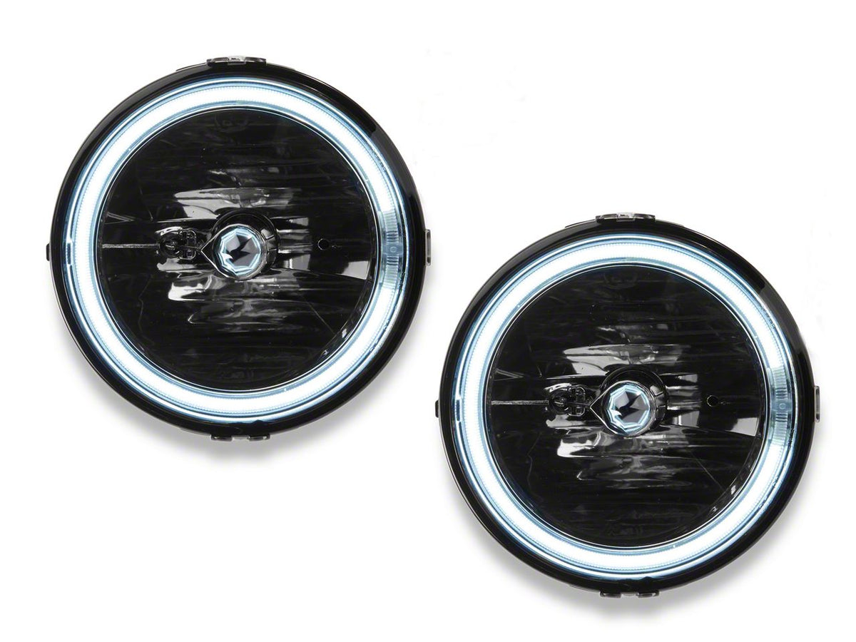 Raxiom Axial Series CCFL Halo Projector Headlights and LED Halo Fog Lights; Smoked (05-09 Mustang w/ Factory Halogen Headlights, Excluding GT500)
