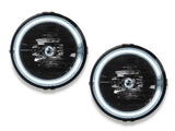 Raxiom Axial Series CCFL Halo Projector Headlights and LED Halo Fog Lights; Smoked (05-09 Mustang w/ Factory Halogen Headlights, Excluding GT500)
