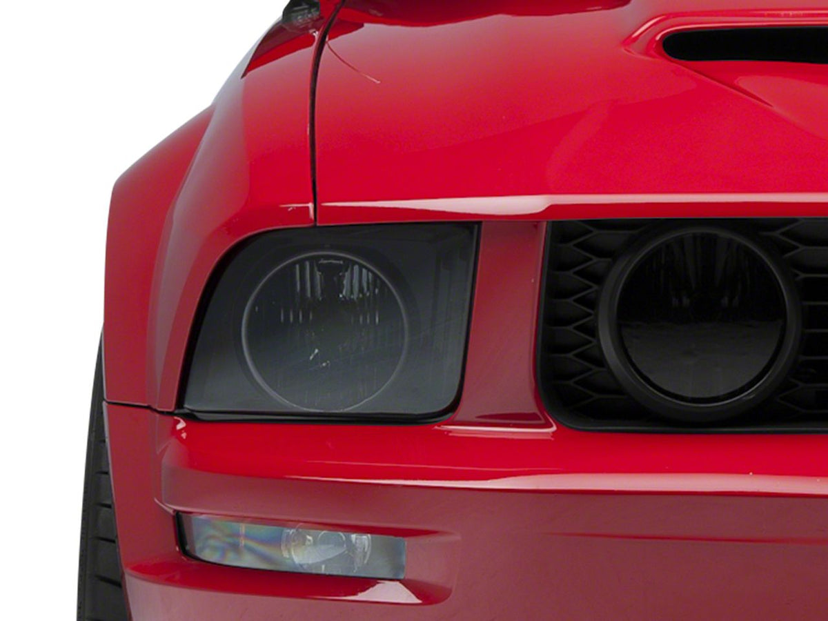 Raxiom Axial Series CCFL Halo Projector Headlights and LED Halo Fog Lights; Smoked (05-09 Mustang w/ Factory Halogen Headlights, Excluding GT500)