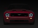 Raxiom Axial Series CCFL Halo Projector Headlights and LED Halo Fog Lights; Smoked (05-09 Mustang w/ Factory Halogen Headlights, Excluding GT500)