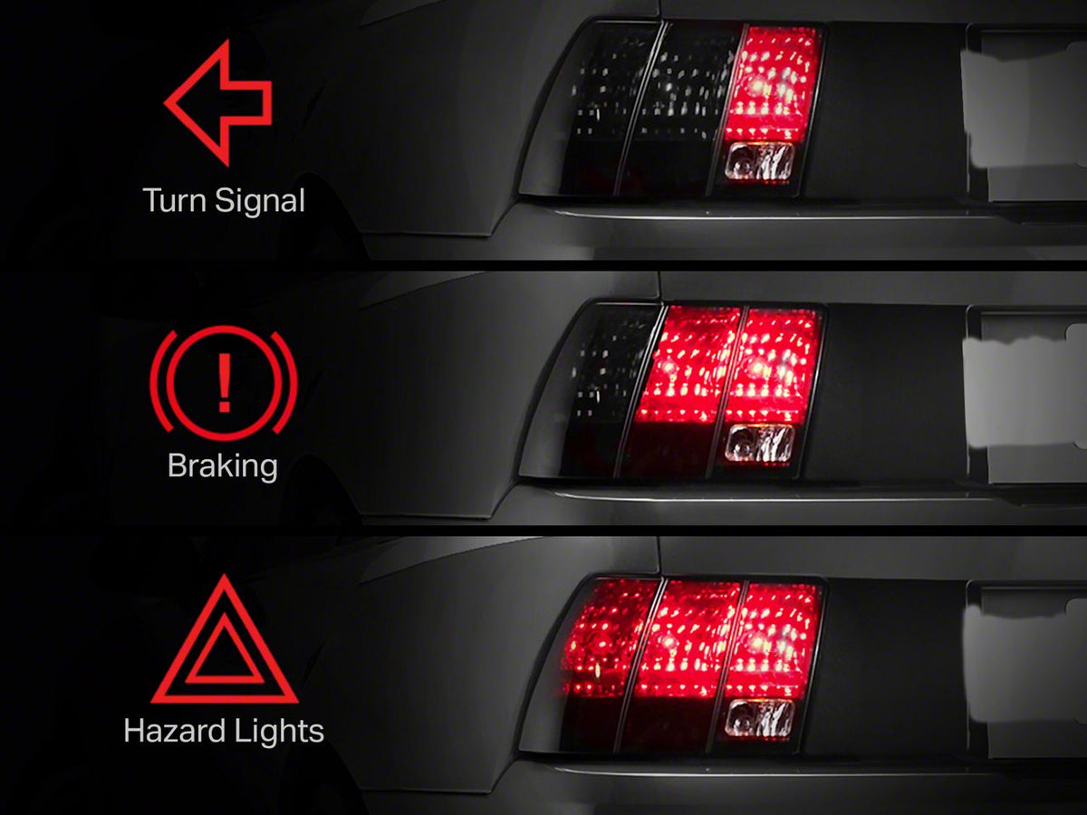 Raxiom Sequential Tail Light Kit with Modified Turn Signal Flasher V1; Plug-and-Play Harness (96-04 Mustang, Excluding 99-01 Cobra)