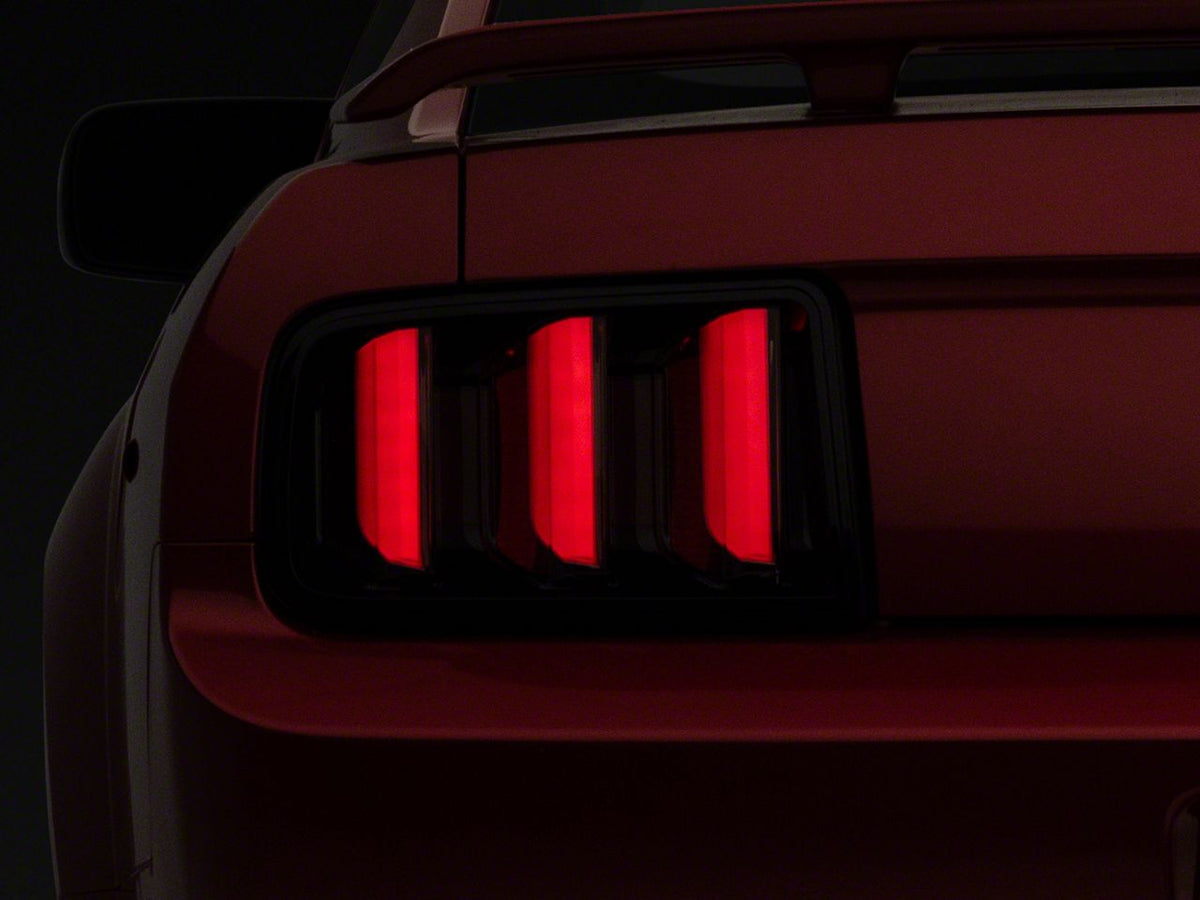 Raxiom Vector V2 LED Tail Lights and Axial Series LED Side Markers; Smoked (05-09 Mustang)