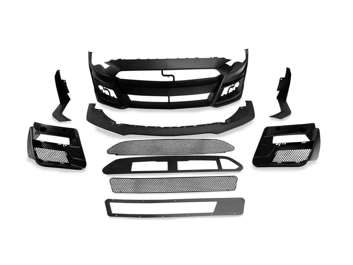 MP Concepts GT500 Style Hood and Front Bumper Combo Kit; Unpainted (18-23 Mustang GT, EcoBoost)