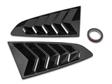 Speedform Sport Quarter and MP Concepts Rear Window Louvers; Gloss Black (15-23 Mustang Fastback)
