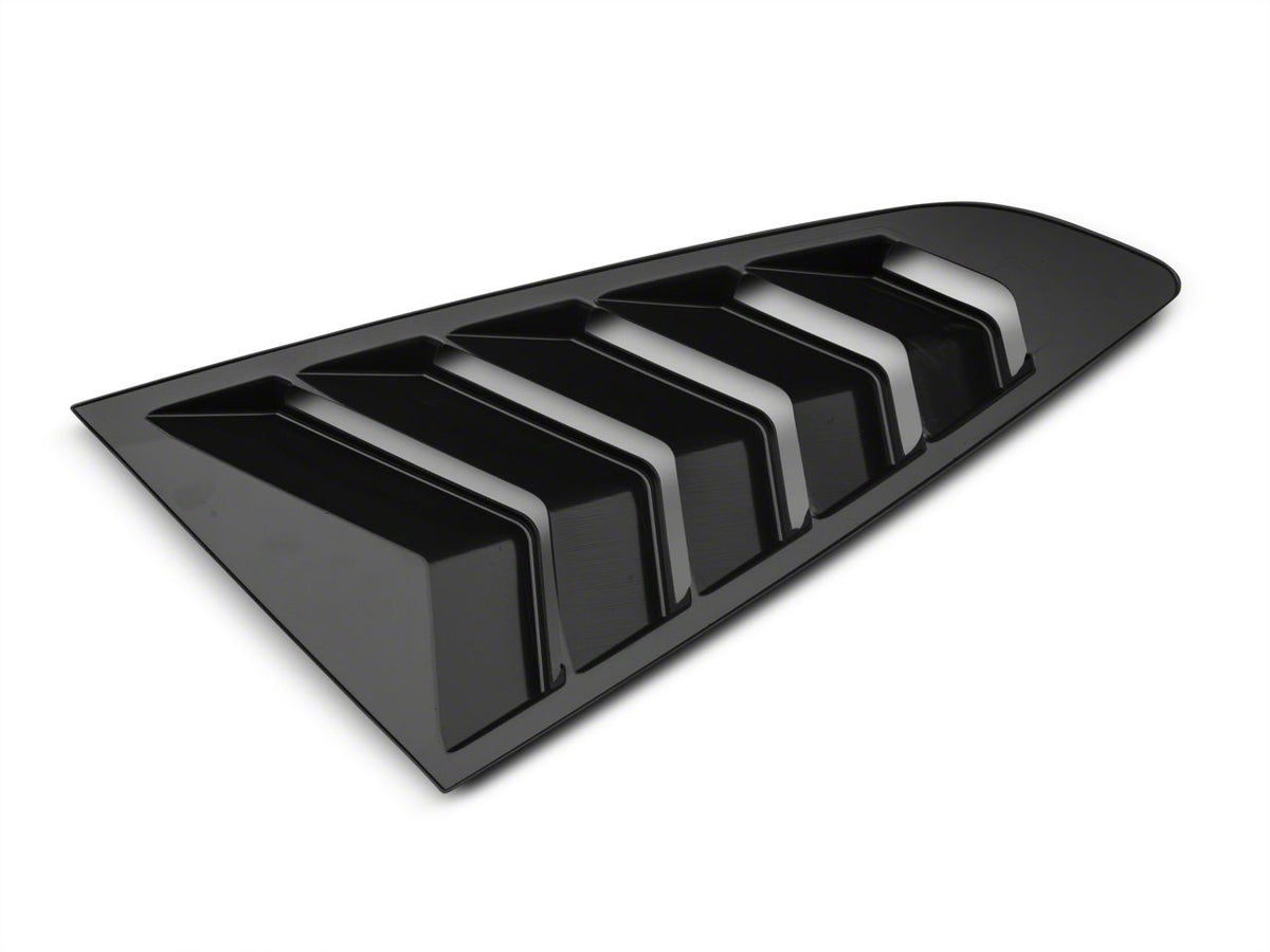 Speedform Sport Quarter and MP Concepts Rear Window Louvers; Gloss Black (15-23 Mustang Fastback)