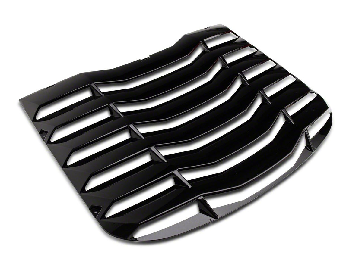 Speedform Sport Quarter and MP Concepts Rear Window Louvers; Gloss Black (15-23 Mustang Fastback)