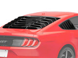 MP Concepts Quarter and Rear Window Louvers; Gloss Black (15-23 Mustang Fastback)