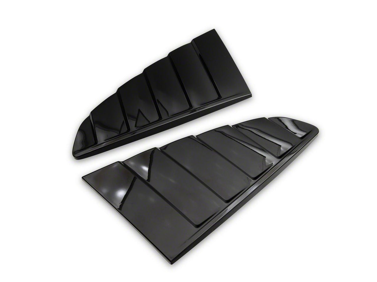 MP Concepts Quarter and Rear Window Louvers; Gloss Black (15-23 Mustang Fastback)