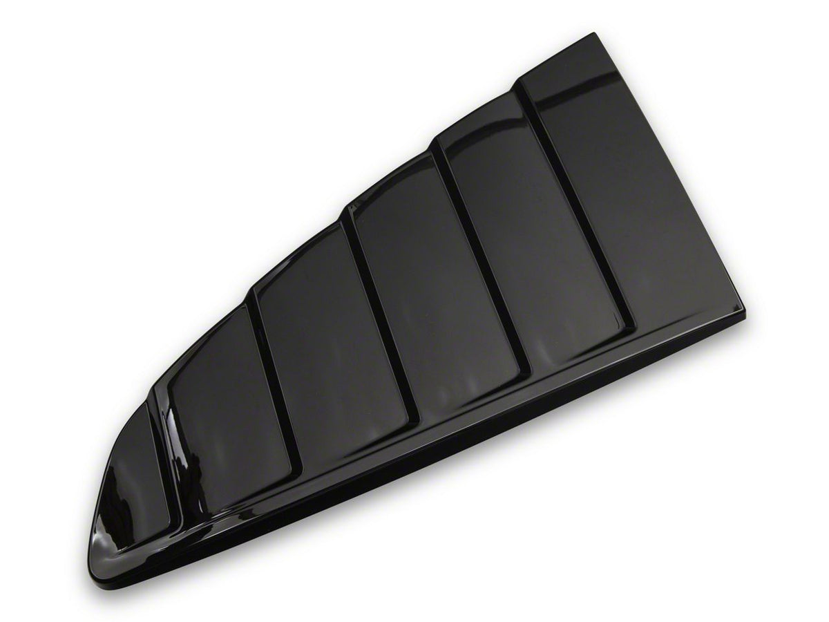 MP Concepts Quarter and Rear Window Louvers; Gloss Black (15-23 Mustang Fastback)