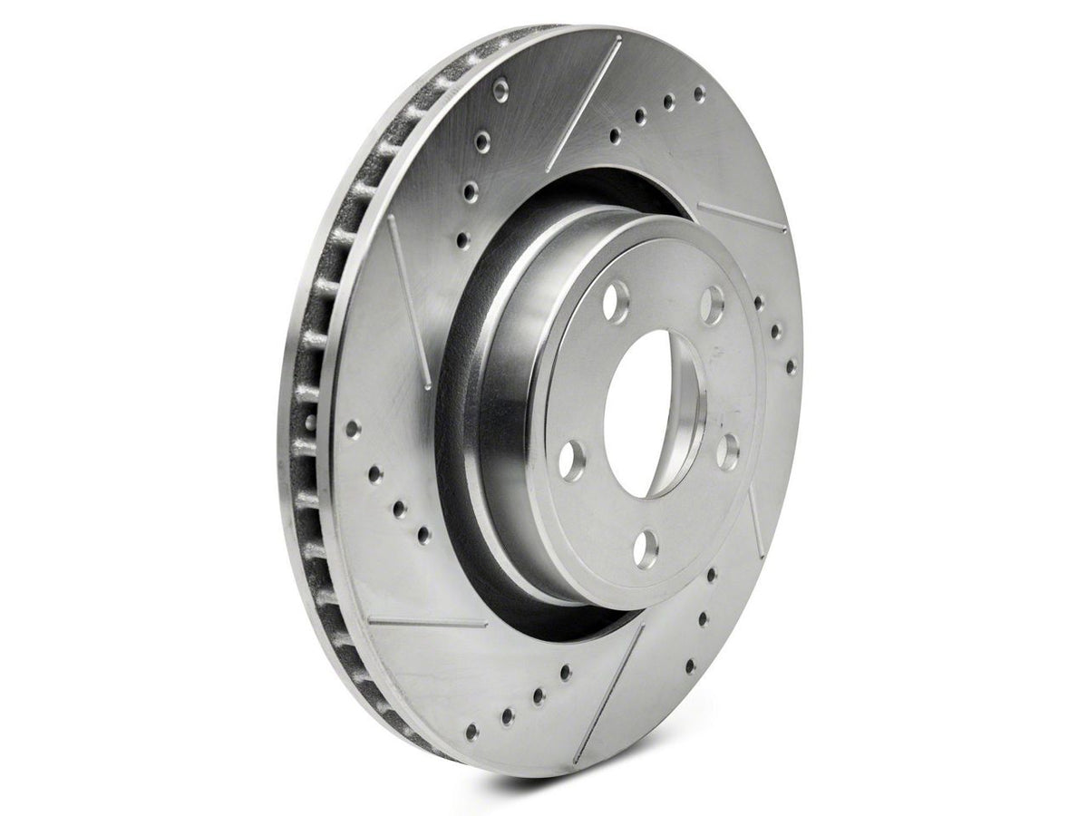 C&L Super Sport Cross-Drilled and Slotted Brake Rotor and Pad Kit; Front and Rear (15-23 Mustang EcoBoost w/o Performance Pack, V6)