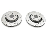 C&L Super Sport Cross-Drilled and Slotted Brake Rotor and Pad Kit; Front and Rear (15-23 Mustang EcoBoost w/o Performance Pack, V6)