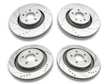 C&L Super Sport Cross-Drilled and Slotted Rotors; Front and Rear (15-23 Mustang GT w/o Performance Pack, EcoBoost w/ Performance Pack)