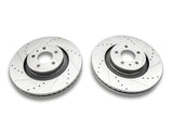 C&L Super Sport Cross-Drilled and Slotted Rotors; Front and Rear (15-23 Mustang GT w/o Performance Pack, EcoBoost w/ Performance Pack)
