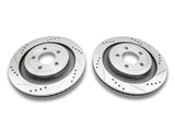 C&L Super Sport Cross-Drilled and Slotted Rotors; Front and Rear (15-23 Mustang GT w/o Performance Pack, EcoBoost w/ Performance Pack)