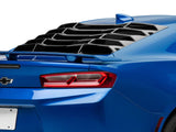MP Concepts Ikon Motorsports Quarter & MP Concepts Rear Window Louvers; Gloss Black (16-24 Camaro Coupe)