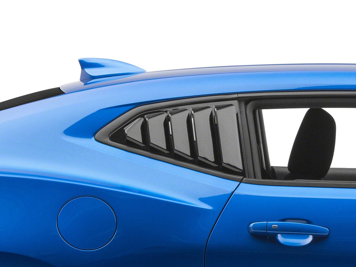 MP Concepts Ikon Motorsports Quarter & MP Concepts Rear Window Louvers; Gloss Black (16-24 Camaro Coupe)